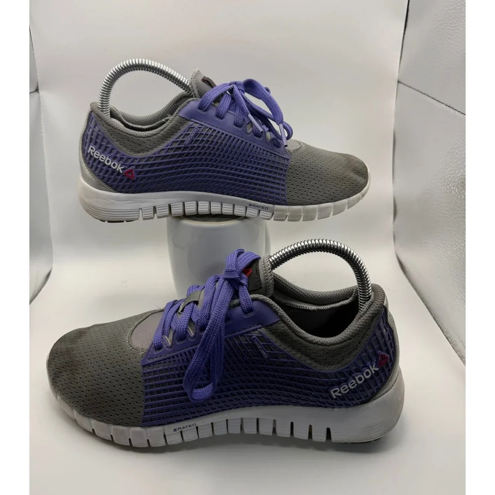 Reebok ZQuick Dash Women 7.5 Purple Grey Good V60319 Nanoweb Running Shoes